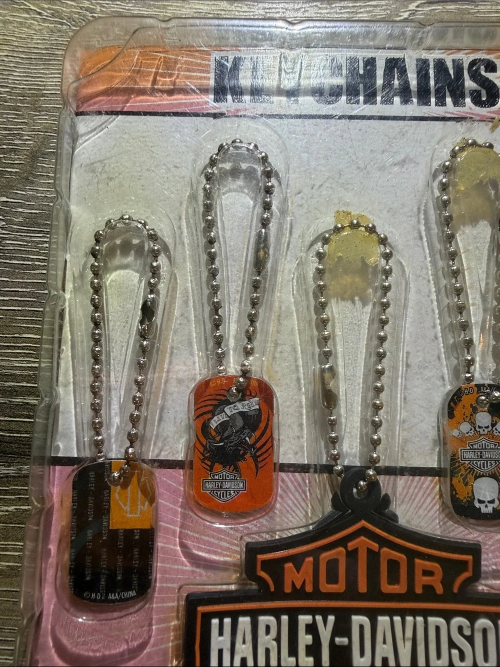 Harley-Davidson Motor Cycles Collectible Metal Keychain Bag Charm Set of 5 NEW